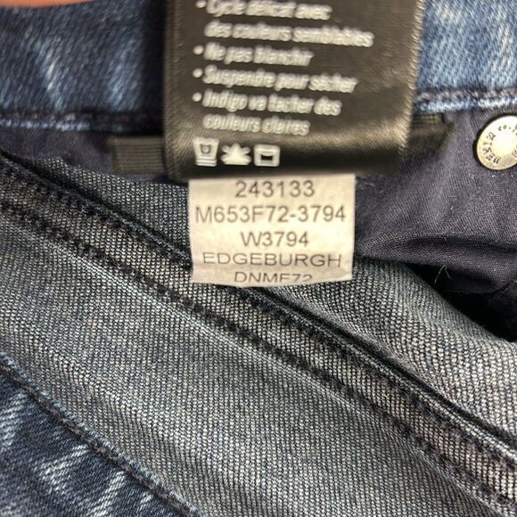 Paige Men's 28x31 Lennox Skinny Fit Jeans Dark Wash Stretch Straight Leg Denim - Picture 4 of 6